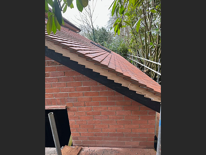 Tiled Pitched Roof for House Extension in Cringleford